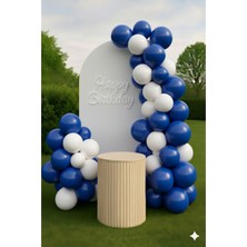 Zayna's 5 Adet Pastel Tonu Mavi-Beyaz Karışık Renk 12INÇ Mavi Beyaz Balon-Doğum Günü Parti Süsleri Balon