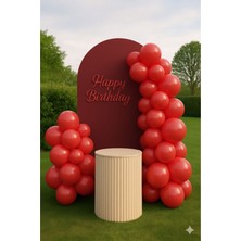 Zayna's 100 Adet Pastel Tonu Kırmızı Renk 12INÇ Kırmızı Balon-Doğum Günü Parti Süsleri Balon
