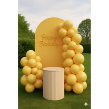 Zayna's 5 Adet Pastel Tonu Sarı Renk 12INÇ Sarı Balon-Doğum Günü Parti Süsleri Balon