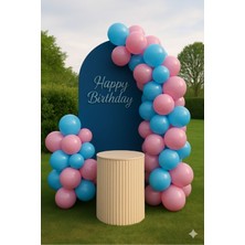 Zayna's 100 Adet Pastel Tonu Mavi-Pembe Karışık Renk 12INÇ Balon-Doğum Günü Parti Süsleri Balon