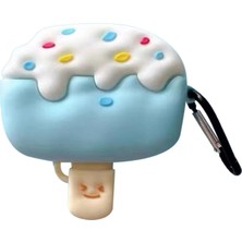 Caseonn Apple Airpods Pro 2.nesil Kılıf Karakter Figürlü Dondurma Mavi