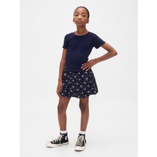 Gap Kız Çocuk Siyah Easy Balon Şort Etek