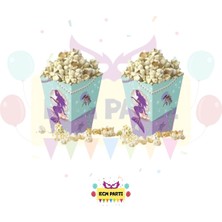 Zayna's Deniz Kızı Temalı Karton Popcorn Mısır Kutusu 8 Li - Doğum Günü Parti Seti Malzemeleri
