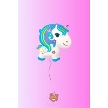 Zayna's Tek Boynuzlu At Unicorn Temalı Karakter Folyo Balon 55 cm