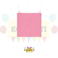 Zayna's Pembe Renkli Düz Renk 20 Adet Peçete - Doğum Günü Parti Seti Malzemeleri