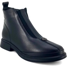 Beety 2825 Hakiki Deri Günlük Kadın Bot-Siyah