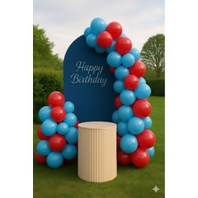 Zayna's 20 Adet Pastel Tonu Mavi-Kırmızı Karışık Renk 12INÇ Mavi Kırmızı Balon-Doğum Günü Parti Süsleri Balo