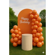 Zayna's 30 Adet Pastel Tonu Turuncu Renk 30 Lu 12INÇ Turuncu Balon-Doğum Günü Parti Süsleri Balon