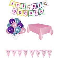 Zayna's Ünicorn Temalı Doğum Günü Süsleme Seti