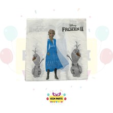Zayna's Frozen Elsa Temalı Baskılı 20 Adet Peçete - Doğum Günü Parti Seti Malzemeleri