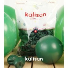 Zayna's 12 Inç Standart Boy Pastel Balon Koyu Yeşil 100 Adet
