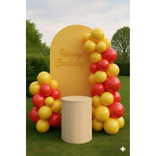 Zayna's 100 Adet Pastel Tonu Sarı-Kırmızı Renk 100 Lü 12INÇ Sarı Kırmızı Balon-Doğum Günü Part Süsleri Balon