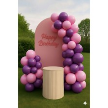 Zayna's 100 Adet Pastel Tonu Pembe-Mor Renk 12INÇ Pembe Mor Balon-Doğum Günü Parti Süsleri Balon