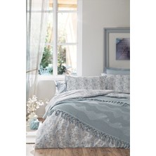 Özdilek Leaves Çift Kişilik Pikeli Nevresim Takımı Mavi