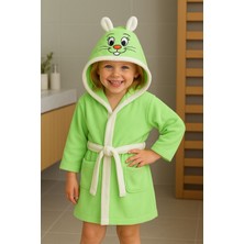 Sternen Glanz Softkids Pamuklu Kapşunu Desenli Çocuk Bornozu