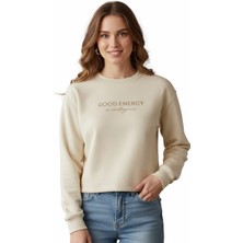 Lumberjack WL 16ABER YOG2-8 5PR Ekru Kadın Sweatshirt