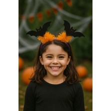 Toyfest Karanlık Yarasa Tac Parlak Turuncu Parti Aksesuar Halloween Cadılar Bayramı Çocuk Kostum Tacı