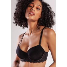 Moda Şahsenem Garland Big Size Plunge Bra, Black Konforlu ve Şık Sütyen