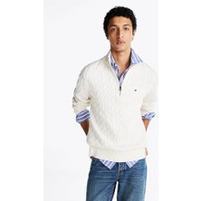 Tommy Hilfiger Tommy Hılfıger Erkek Marka Logolu Şık Görünüşlü Kış Kullanımına Uygun Sarı Kazak MW0MW36532 Z00