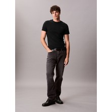 Calvin Klein Bisiklet Yaka Siyah Erkek T-Shirt LV04LC240GUB1_SS Slım Stretch Cotto