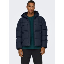 Only & Sons Koyu Lacivert Erkek Mont Onselıjah Pckt. Hood Jacket Otw Noo