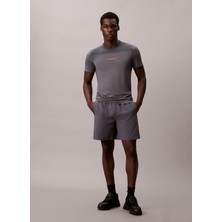 Calvin Klein Jeans Regular Fit Gri Erkek Şort LVGMF5S803CKP Woven Short