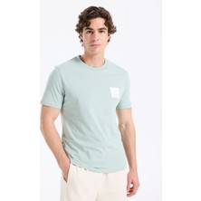 Hugo Bisiklet Yaka Düz Yeşil Erkek T-Shirt 50544458_DAPUSI