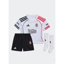 Adidas Lastikli Bel Normal Beyaz Erkek Çocuk Şort Takım JN9930 Bjk H Mını