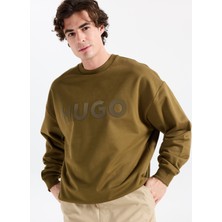 Hugo Bisiklet Yaka Haki Erkek Sweatshırt 50538778_DINEX