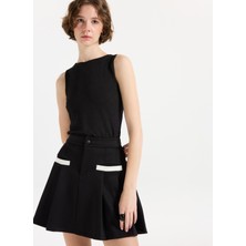 Hugo Halter Yaka Siyah Kadın Bluz 50542420