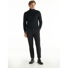 Ted Baker Bağlamalı Bel Normal Paça Tapered Fit Siyah Erkek Pantolon TBMRTR1031