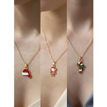 NKT Collection Yeni Yıl Üçlü Kombin Altın Kaplama Kolye Seti