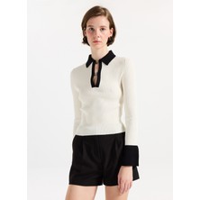 Hugo Gömlek Yaka Normal Krem Kazak Kadın 50542608