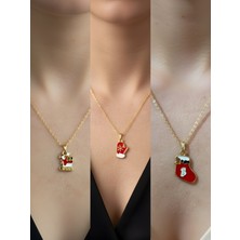 NKT Collection Yeni Yıl Üçlü Kombin Altın Kaplama Kolye Seti