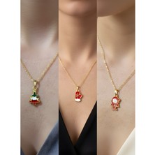 NKT Collection Yeni Yıl Üçlü Kombin Altın Kaplama Kolye Seti