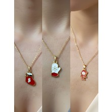 NKT Collection Yeni Yıl Üçlü Kombin Altın Kaplama Kolye Seti