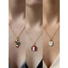 NKT Collection Yeni Yıl Üçlü Kombin Altın Kaplama Kolye Seti