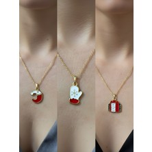 NKT Collection Yeni Yıl Üçlü Kombin Altın Kaplama Kolye Seti