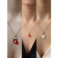 NKT Collection Yeni Yıl Üçlü Kombin Altın Kaplama Kolye Seti