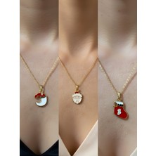 NKT Collection Yeni Yıl Üçlü Kombin Altın Kaplama Kolye Seti