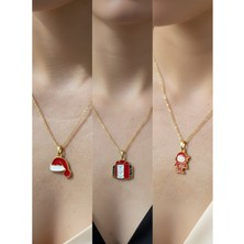 NKT Collection Yeni Yıl Üçlü Kombin Altın Kaplama Kolye Seti