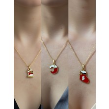 NKT Collection Yeni Yıl Üçlü Kombin Altın Kaplama Kolye Seti