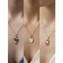 NKT Collection Yeni Yıl Üçlü Kombin Altın Kaplama Kolye Seti