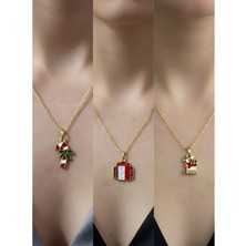 NKT Collection Yeni Yıl Üçlü Kombin Altın Kaplama Kolye Seti