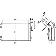 Kale Xmpdby Kalorifer Radyatörü [ Renault 19 Clio, Kangoo, Megane, Scenic 2 Sira Al+Pl Aluminyum Borulu ]