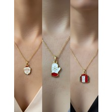 NKT Collection Yeni Yıl Üçlü Kombin Altın Kaplama Kolye Seti