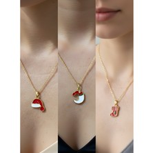 NKT Collection Yeni Yıl Üçlü Kombin Altın Kaplama Kolye Seti