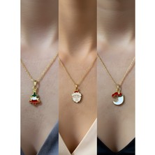 NKT Collection Yeni Yıl Üçlü Kombin Altın Kaplama Kolye Seti