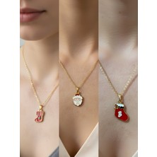 NKT Collection Yeni Yıl Üçlü Kombin Altın Kaplama Kolye Seti