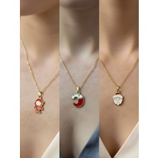 NKT Collection Yeni Yıl Üçlü Kombin Altın Kaplama Kolye Seti